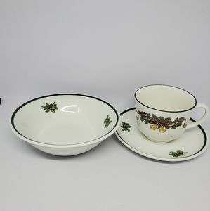 Y2K Johnson Brothers Victorian Christmas  Breakfast Set 1994-2002